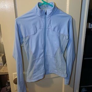 Lululemon light blue zip up mesh jacket